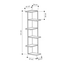 VISALIA CORNER BOOKCASE - WHITE - HITIT