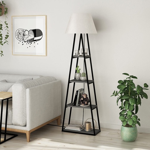 Agrı Floor Lamp - Anthracite - Linen