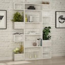 NOWRA BOOKCASE - WHITE-ANCIENT - WHITE