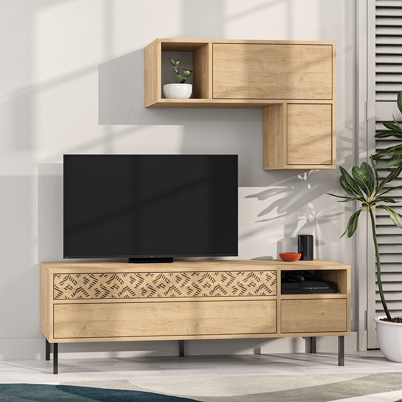 CRESTON TV UNIT - OAK