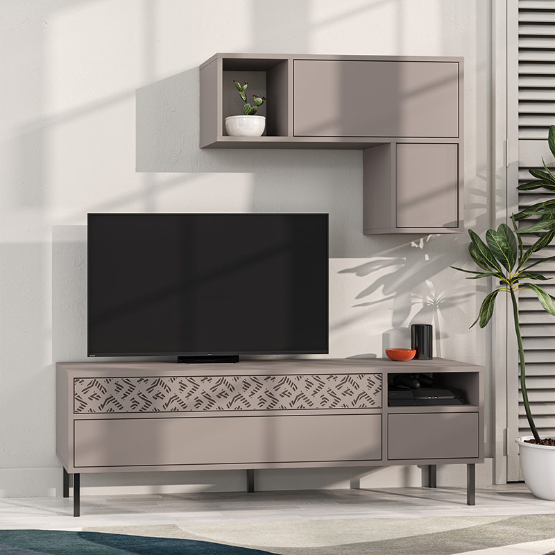 CRESTON TV UNIT - LIGHT MOCHA