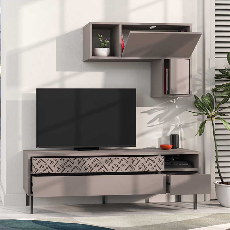 CRESTON TV UNIT - LIGHT MOCHA