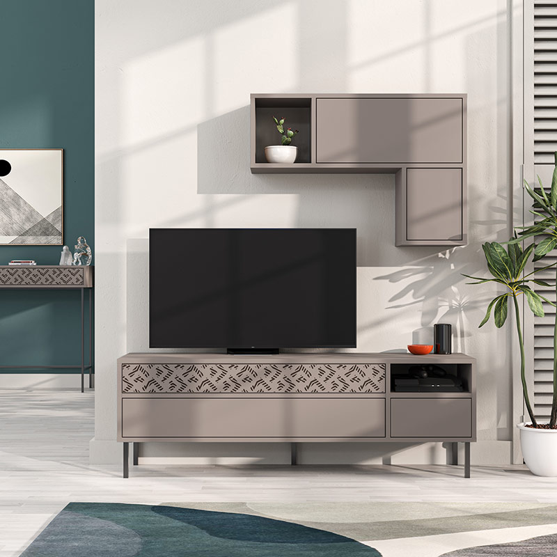 CRESTON TV UNIT - LIGHT MOCHA