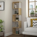 AURORA BOOKCASE - OAK - WHITE