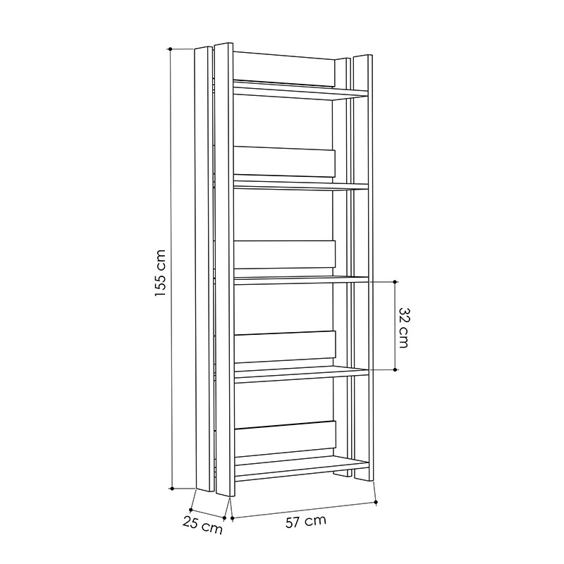 NEWORLEANS BOOKCASE - WHITE - WHITE