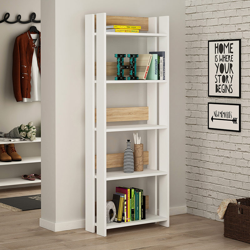 NEWORLEANS BOOKCASE - WHITE - OAK