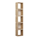 DUBBO BOOKCASE - OAK - WHITE