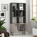 SALISBURY BOOKCASE - ANTHRACITE - LIGHT MOCHA