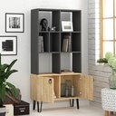 SALISBURY BOOKCASE - ANTHRACITE - OAK