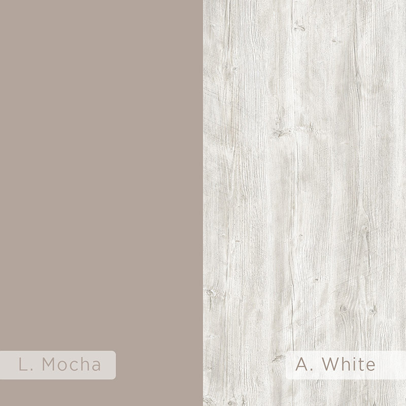 SALISBURY BOOKCASE - LIGHT MOCHA - ANCIENT WHITE