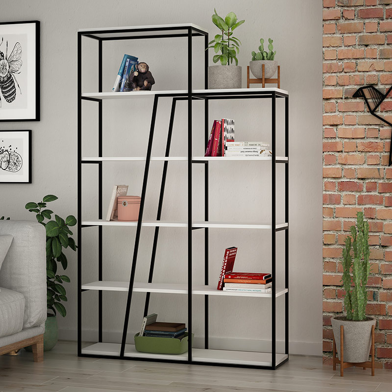 GLADSTONE BOOKCASE - WHITE