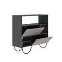 ARMIDALE SHOE CABINET - ANTHRACITE - LIGHT MOCHA