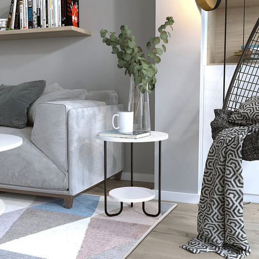 Fatsa Side Table - White