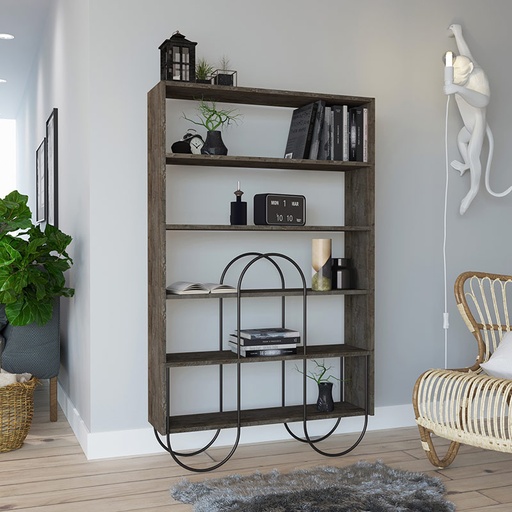 Adana Bookcase - Dark Coffee