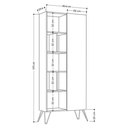 LONGBEACH BOOKCASE - WHITE - OAK