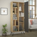 LONGBEACH BOOKCASE - OAK - ANTHRACITE