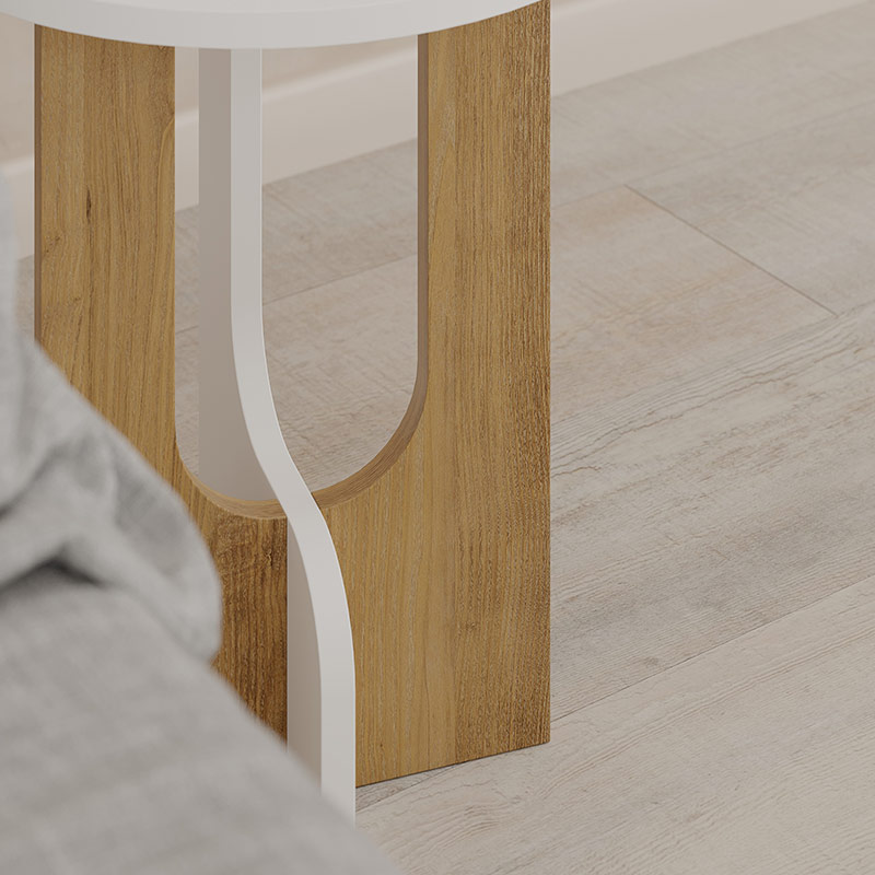 JOHNSTOWN SIDE TABLE - WHITE - OAK