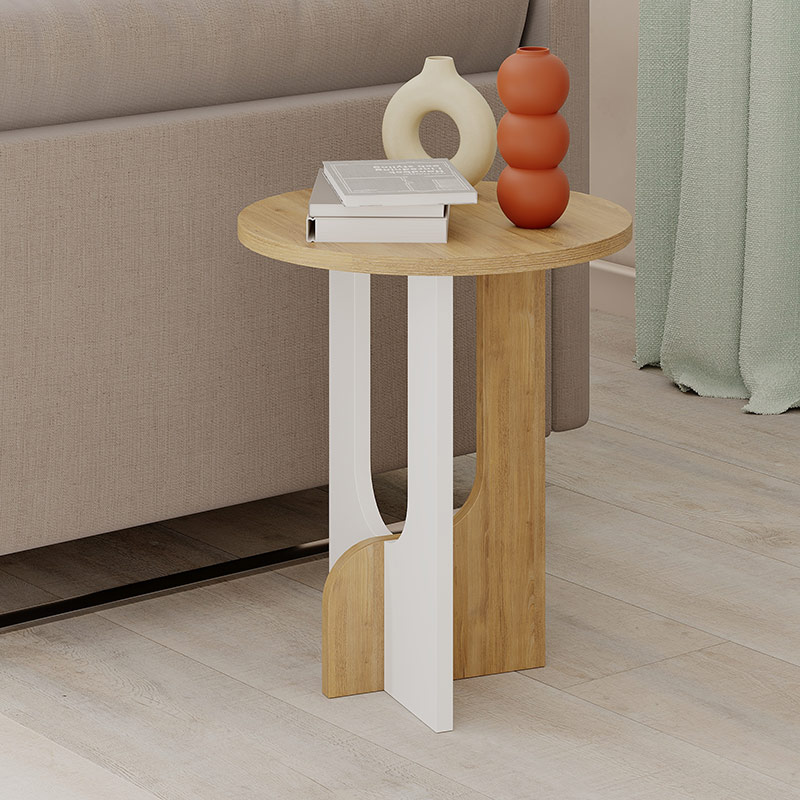 JOHNSTOWN SIDE TABLE - OAK - WHITE