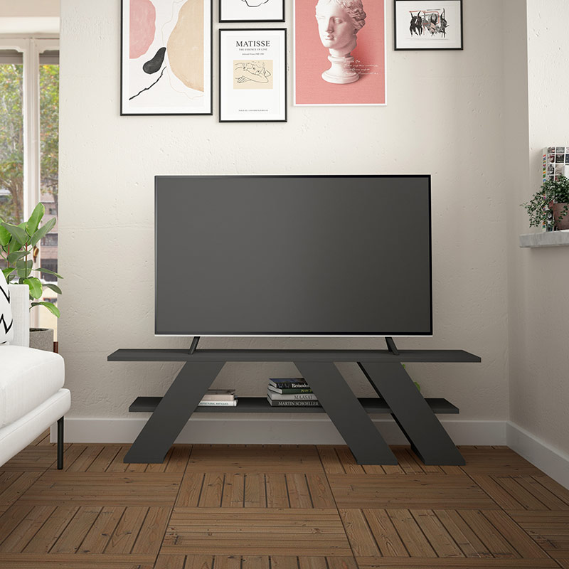 OBERLIN TV STAND - ANTHRACITE