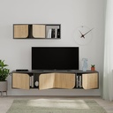 FINLAND TV UNIT - ANTHRACITE - OAK