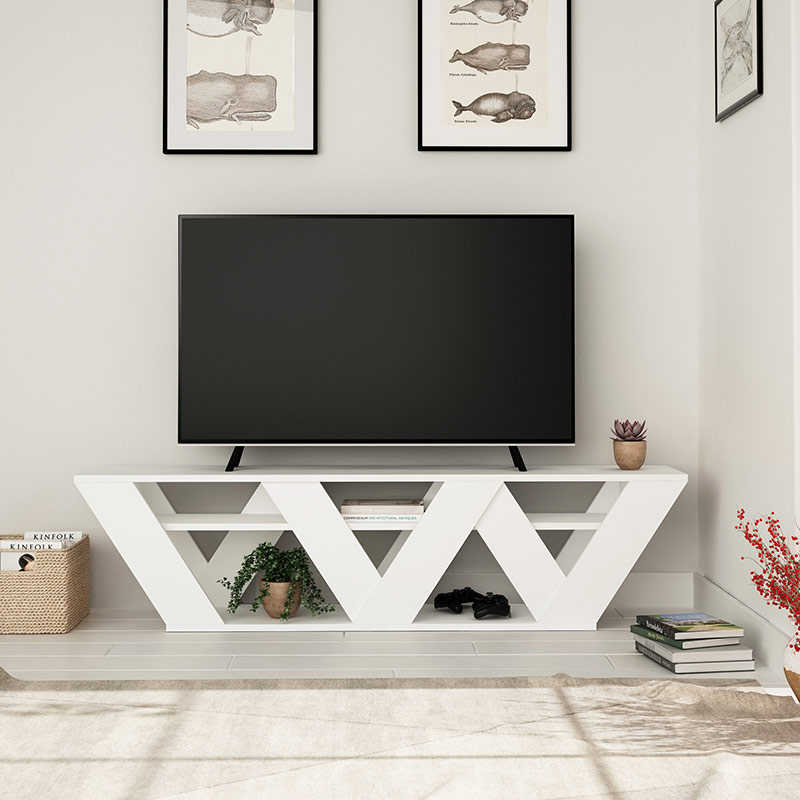 MISSISSIPPI TV STAND - WHITE