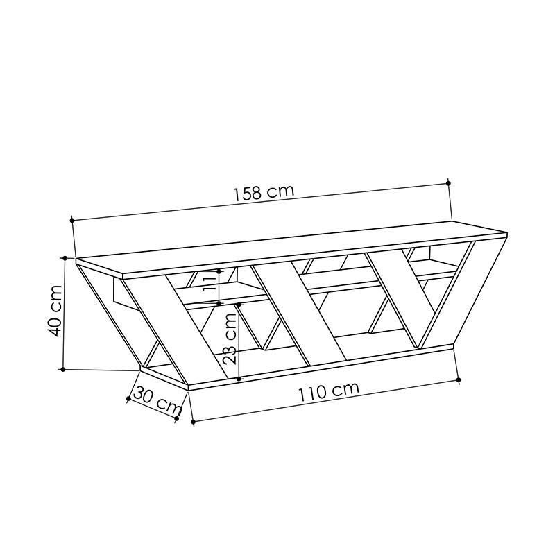 MISSISSIPPI TV STAND - WHITE