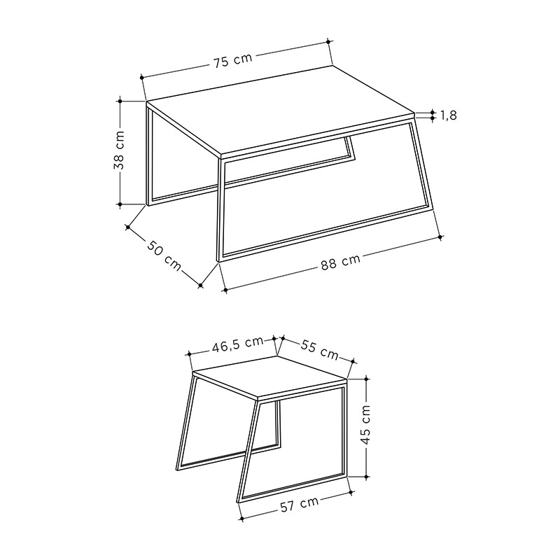 GLADSTONE COFFEE TABLE - WHITE