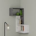 ROSS CORNER SHELF - RETRO GREY - ANCIENT WHITE