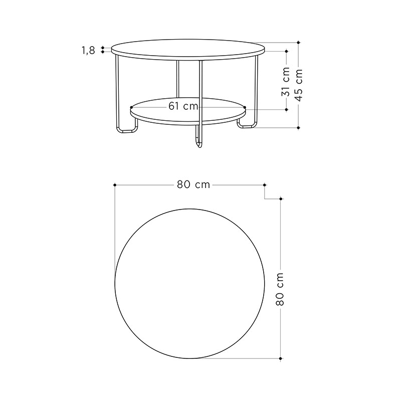 PATERSON COFFEE TABLE - WHITE