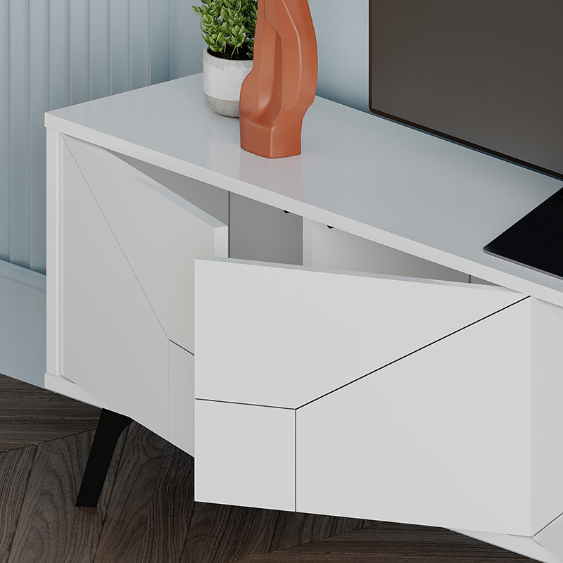 MODESTO TV STAND - WHITE