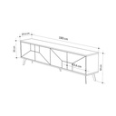 MODESTO TV STAND - WHITE