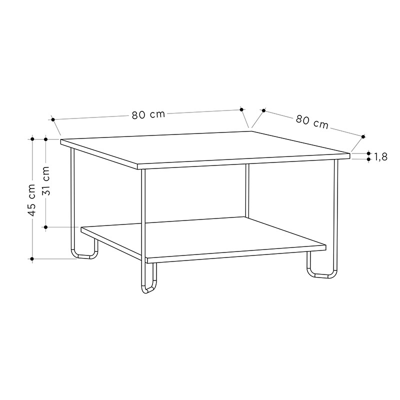 MASONCITY COFFEE TABLE - ANCIENT WHITE