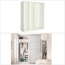 Ikea PAX 3 wardrobe frames, white 200x58x236 cm