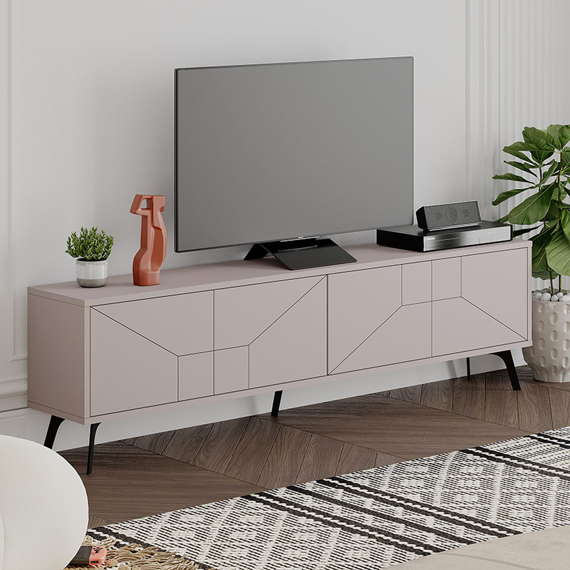 MODESTO TV STAND - LIGHT MOCHA