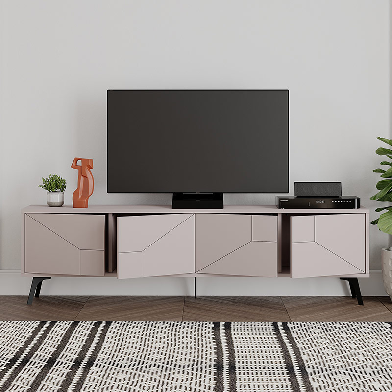 MODESTO TV STAND - LIGHT MOCHA