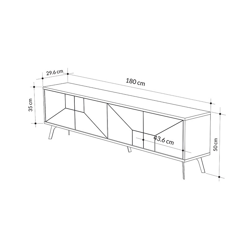 MODESTO TV STAND - LIGHT MOCHA