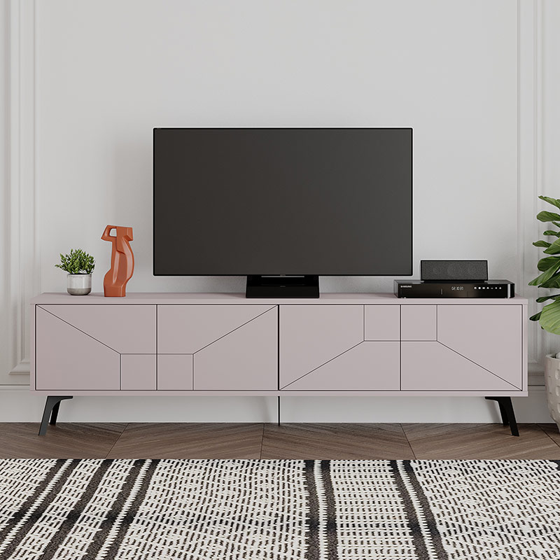 MODESTO TV STAND - LIGHT MOCHA