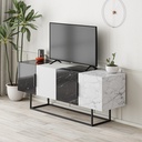 CANTON TV STAND - BENDIR - WHITE - BENDIR - CARRARA