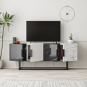 CANTON TV STAND - BENDIR - WHITE - BENDIR - CARRARA