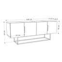 CANTON TV STAND - BENDIR - WHITE - BENDIR - CARRARA