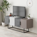 CANTON TV STAND - RETRO GREY - WHITE - RETRO GREY - LIGHT MOCHA