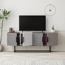 CANTON TV STAND - RETRO GREY - WHITE - RETRO GREY - LIGHT MOCHA