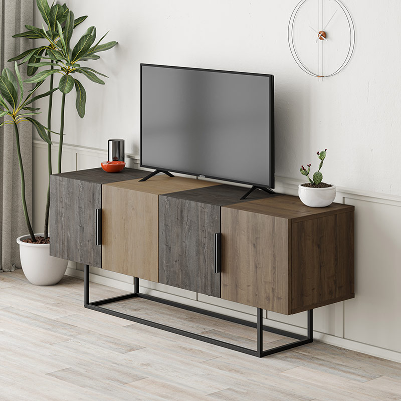 CANTON TV STAND - DARK COFFEE - OAK - DARK COFFEE - HITIT