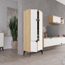 FINLAND MULTIPURPOSE CABINET - OAK - WHITE