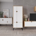 FINLAND MULTIPURPOSE CABINET - OAK - WHITE