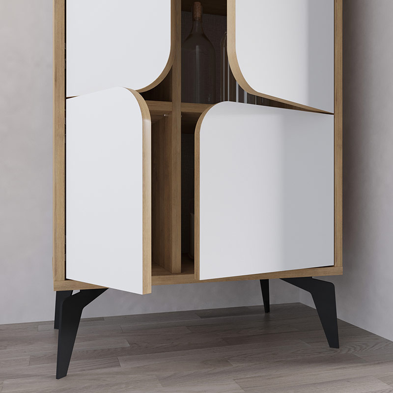 FINLAND MULTIPURPOSE CABINET - OAK - WHITE