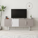 CANTON TV STAND - LIGHT MOCHA - WHITE