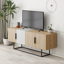 CANTON TV STAND - OAK - WHITE