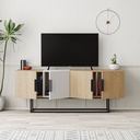 CANTON TV STAND - OAK - WHITE