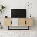 CANTON TV STAND - OAK - WHITE